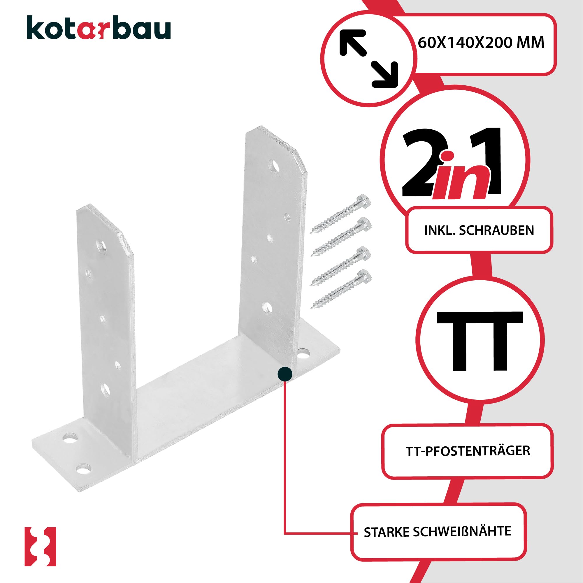 Waelbers paalhouder U-model op plaat 91x150 mm verzinkt kopen? | Paalhouders