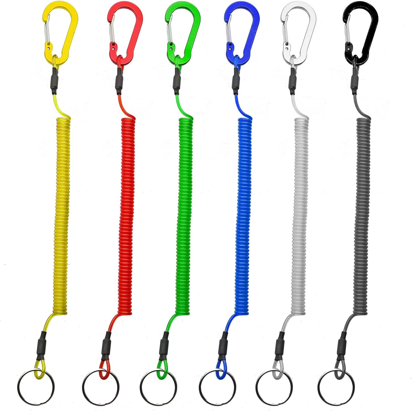Lix&Rix Color Fishing Lanyards Fishing Tool Pole Safety Coiled Lanyards