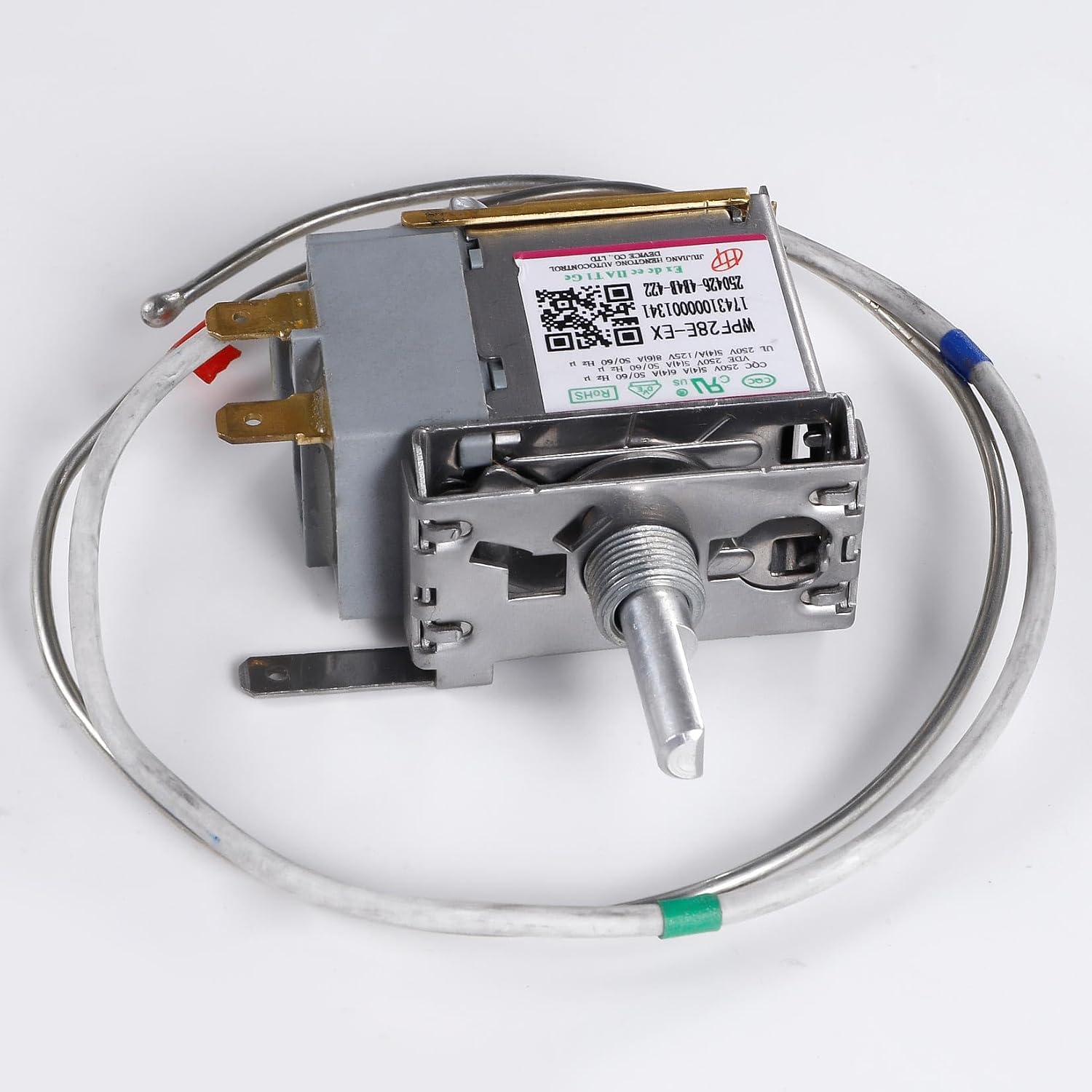 WPF28E-EX Freezer Thermostat - 2-Pin Replacement for Midea, Arctic King, Insignia, Vissani (17431000001341 WPFE28L-L) - Chest Freezer Temperature Controller Replacement Parts