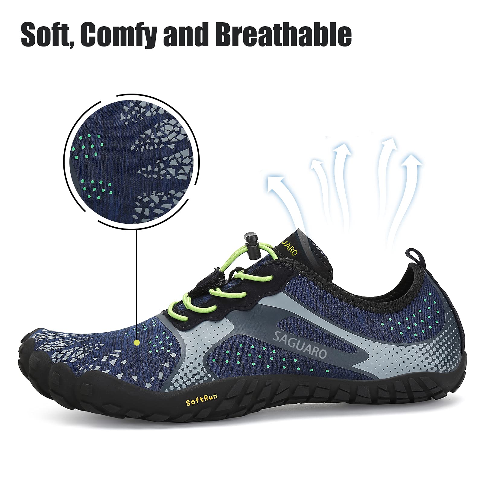SAGUARO Minimaliste Barefoot Scarpe da Corsa Uomo Piedi Nudi Trail Running