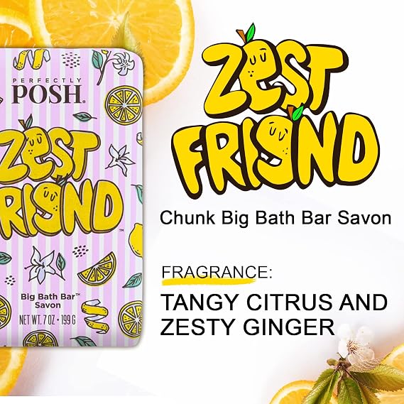 Perfectly Posh - Zest Friend - Citrus Cleansing Bath Bar - 199 g