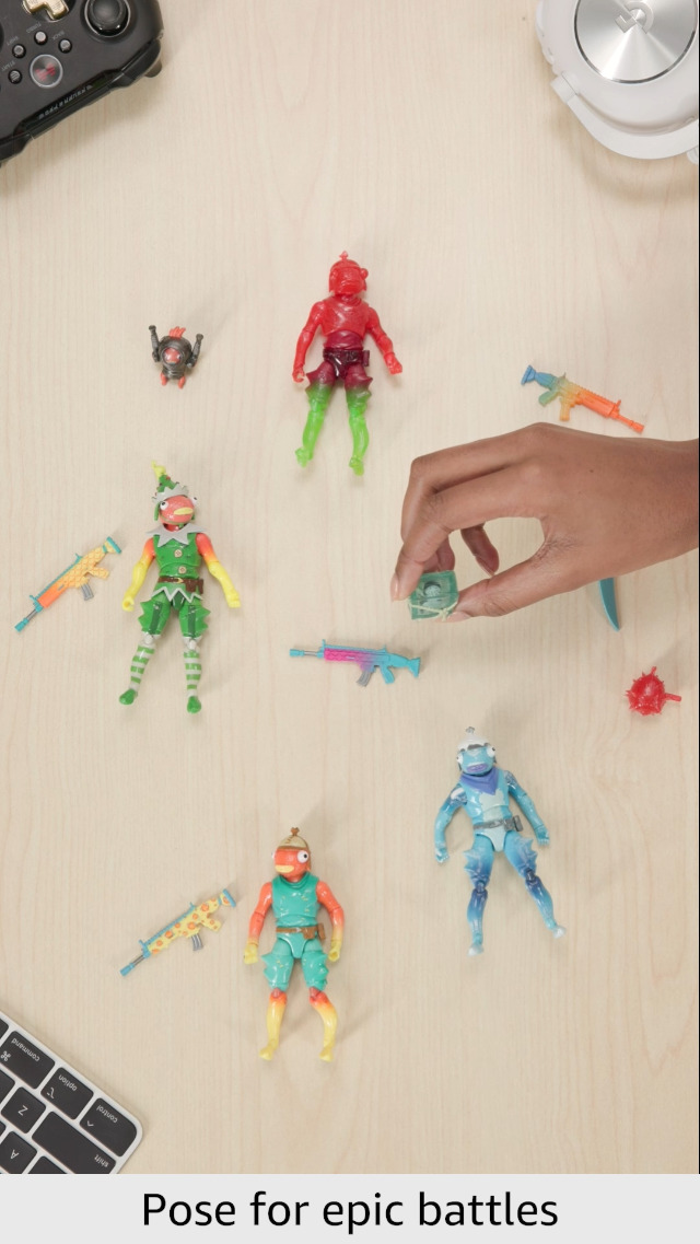 Amazon.com: Jazwares Fortnite Frozen Fishstick Four Pack - Four 4