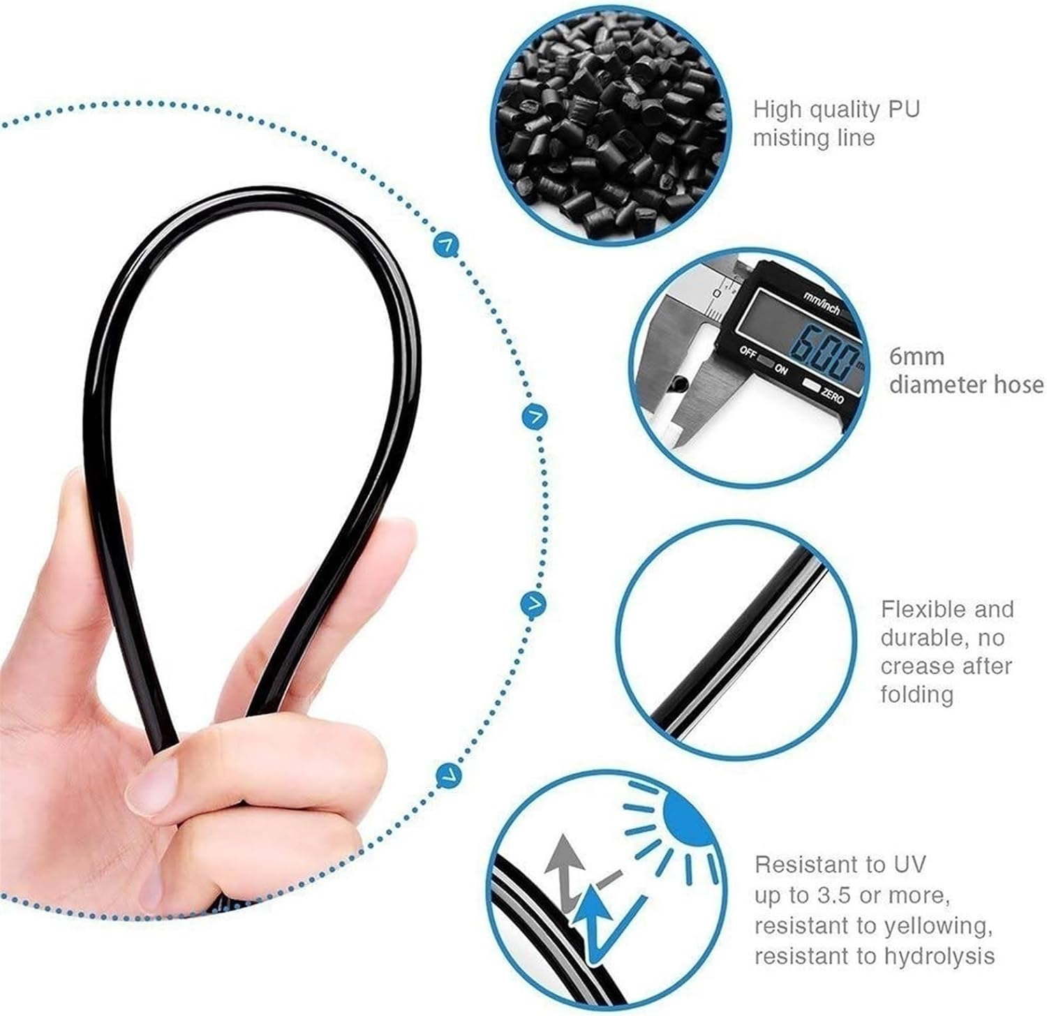 GQQGSHOP Outdoor Mister System for Outside Patio, Garden Irrigation System Kit, DIY Plant Watering Devices Misting Cooling System, Fog Cooling(12M(39.3ft))