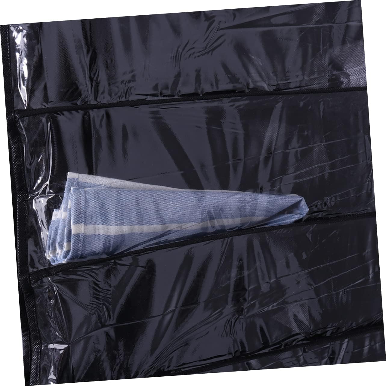 Unomor 2PCS Over Door Shoe Organizer with Hanging Storage Rack for Closet and Bedroom Space Saving Shoe Holder with Hooks Slippers Accessories Black