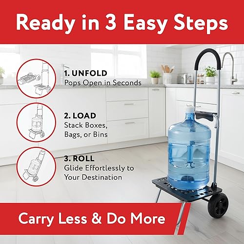 Miniatura 5 de dbest Products Carro utilitario de jardín de hardware negro de la carretilla de la carretilla más grande de la carretilla