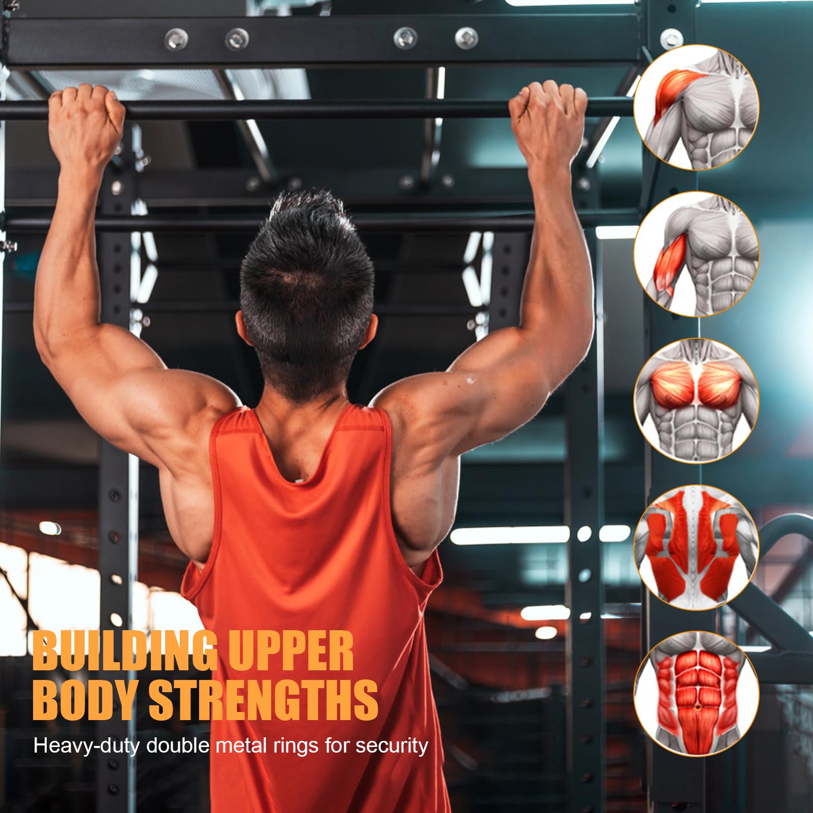 Pull Up Assistance Bands Heavy Duty Widerstandsband für Pull Up Bar Einstellbares Gewicht mit Fußstütze für Krafttraining