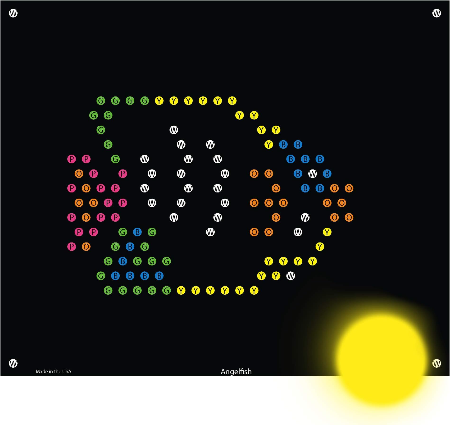 Under The Sea Refill templates for Basic Fun Lite Brite Ultimate Classic Toy (10 Sheets, 7x8)