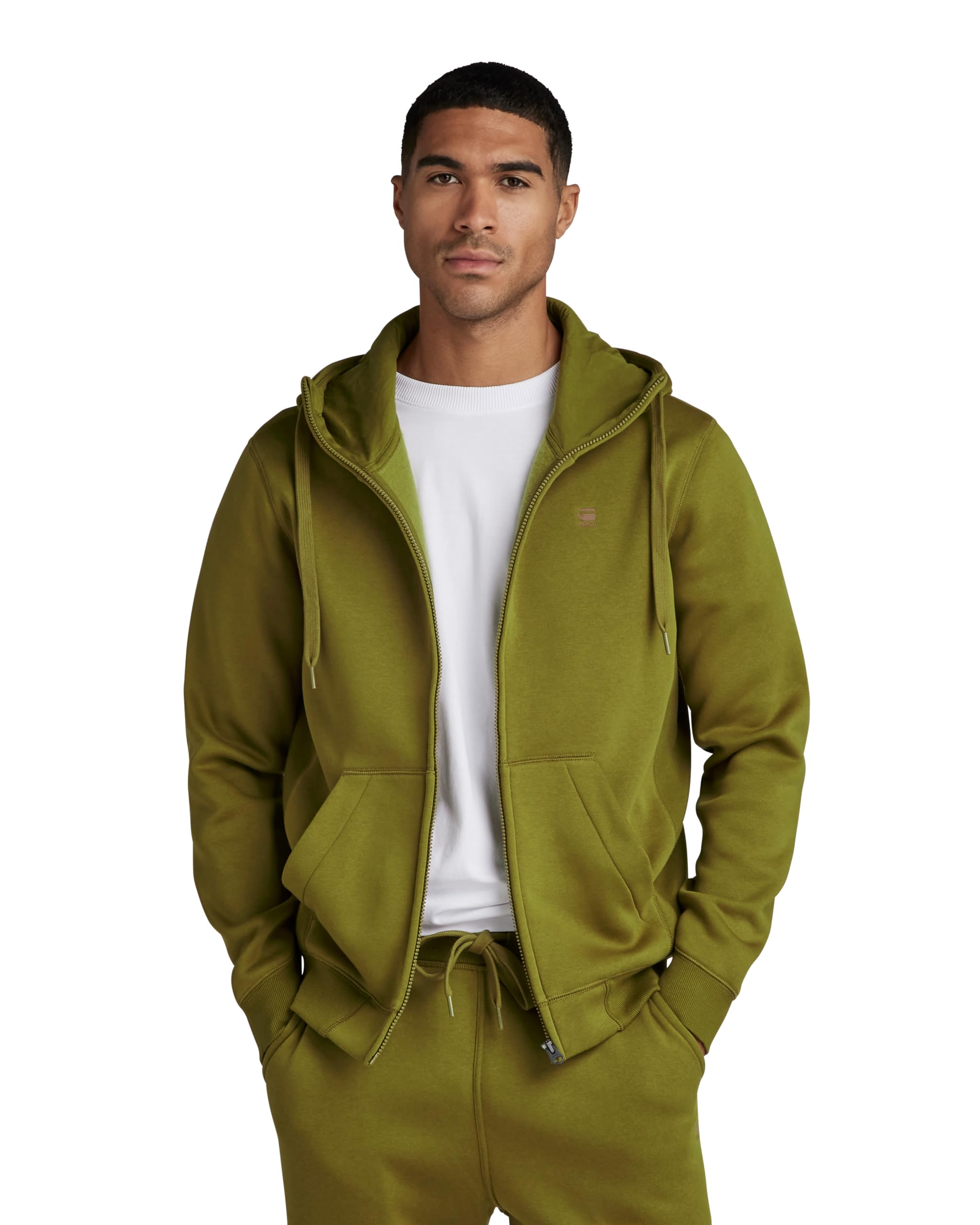 G-STAR RAW Herren Premium Core Hooded Zip Thru Sweatshirt, Braun (Tobacco D16122-C235-248), S