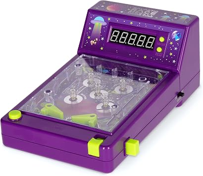 LEGAMI - Pinball Arcade - Galactic Race Vintage Game with Dual Control Lever Electronic Score Counter, Sound and Light, Works with AA Batteries Not Included