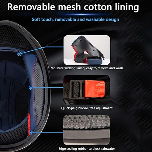 Miniatura 5 de WANGFENG Casco de Batman aprobado por DOTECE, motocicleta eléctrica para hombres y mujeres, casco de motocross de carreras geniales, casco de moto