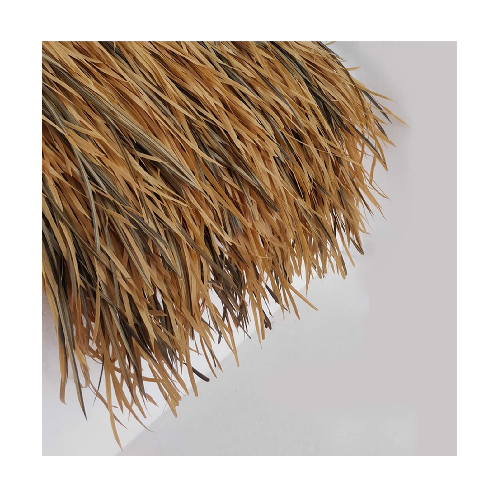 Paja de plástico para techo – Palma artificial ignífuga para decoración de jardín Tiki Bar – 47 x 50 cm – Simulación antienvejecimiento