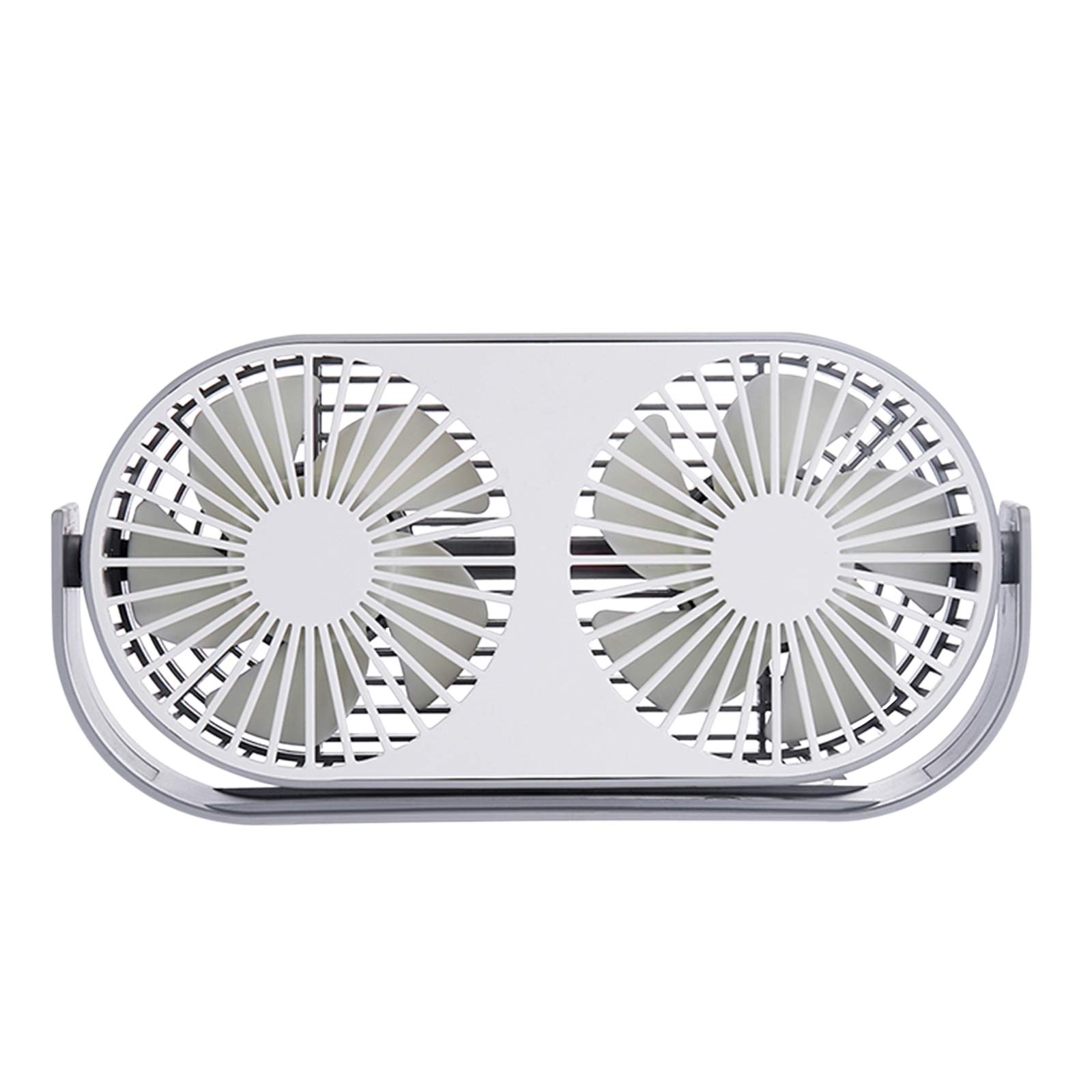 ZibuyuUSB Desktop Fan, Dual Fan Desktop Fan with 3 Speeds, Quiet Aromatherapy Table Desk Fan with Stand, Cooling Fan for Home Office