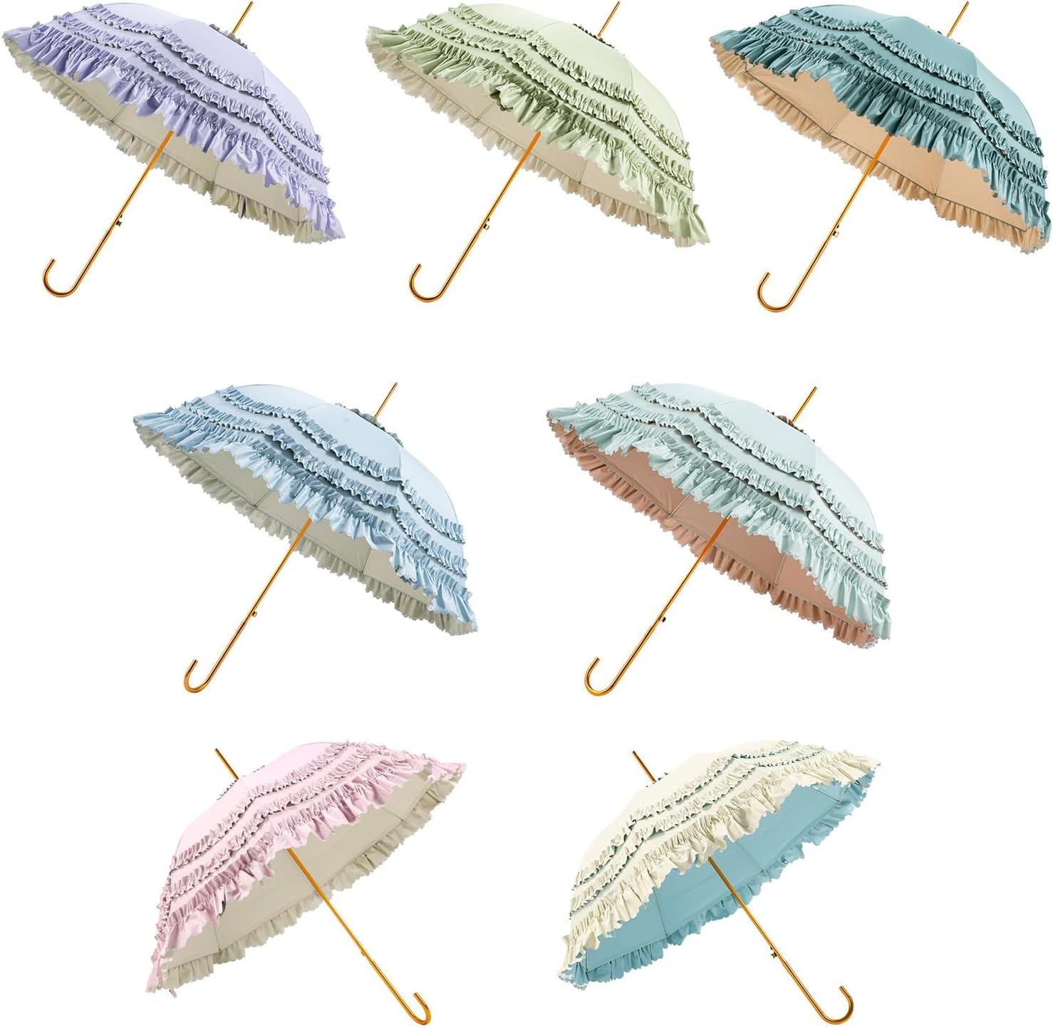 Elegant Princess Umbrella With Lace Trim Ladies Parasol Sunshade Automatic Umbrella Windproof Dome Shape Umbrella image 3