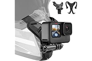 Helmet Mount for GoPro - Chin Strap Attachment with Extension J Hook