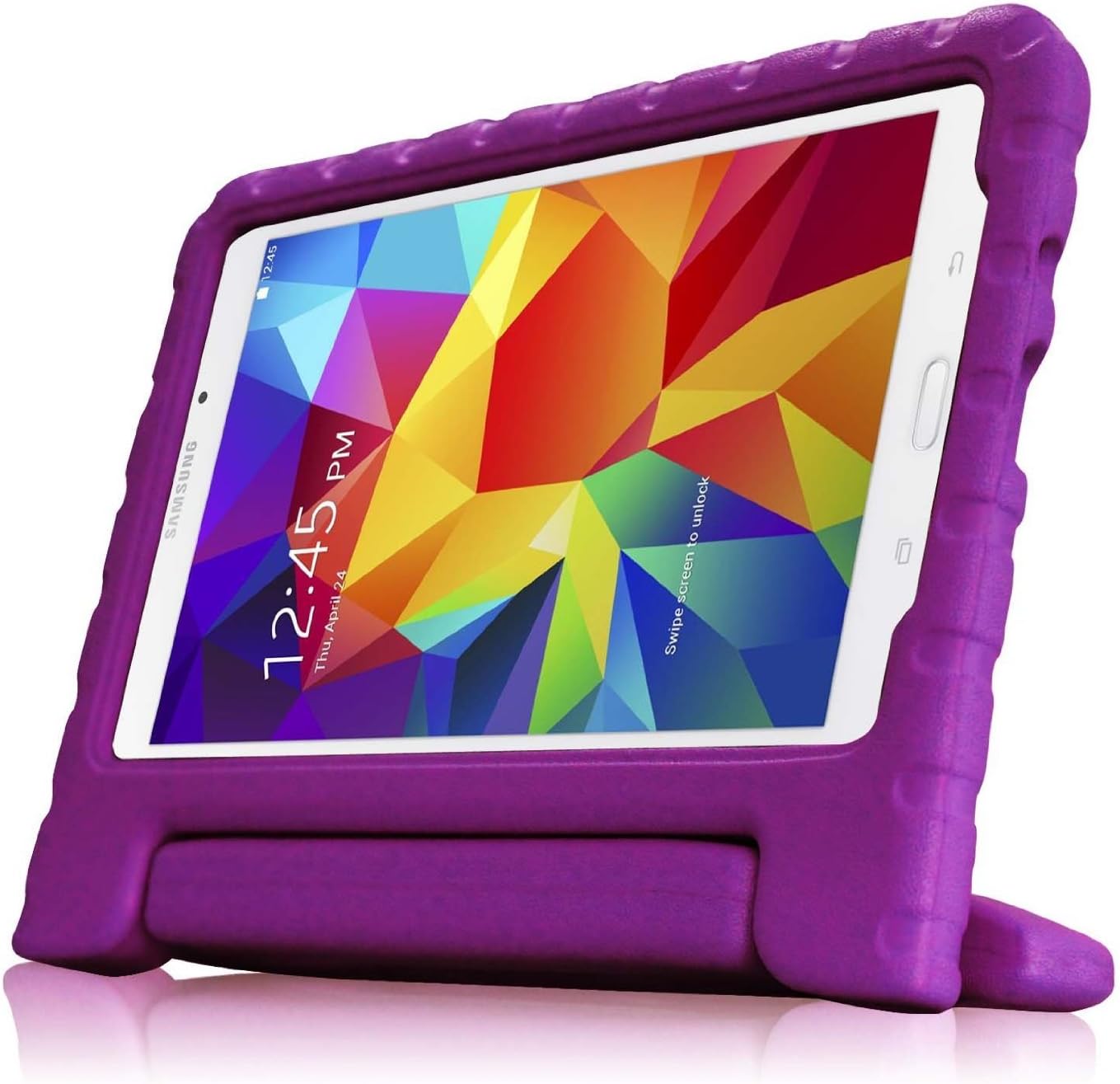 TRAVELLOR Samsung Galaxy Tab 4 7.0 Shockproof Case Light Weight Kids Case Super Protection Cover Handle Stand Case for Kids Children for Samsung Galaxy Tab 4 7-inch (Purple, Galaxy Tab 4 7.0)