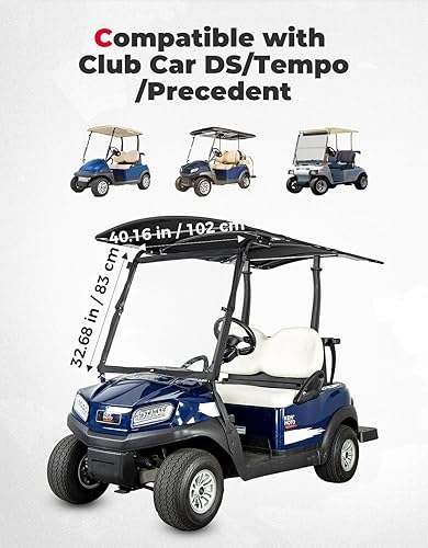 Miniatura 2 de KEMIMOTO Parabrisas plegable para carrito de golf compatible con Club Car DS, Tempo, Precedent, portátil, ligero, parabrisas de carrito de golf de