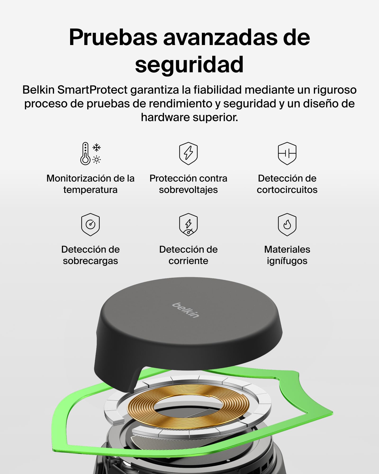 Belkin UltraCharge Pro Cargador Inalámbrico Magnético 3 en 1 Qi2 25W Negro | Estación de Carga Inalámbrica, Puerto USB-C y Certificación Qi2.2, iPhone, Galaxy, Auriculares y Reloj, Adaptador 45W