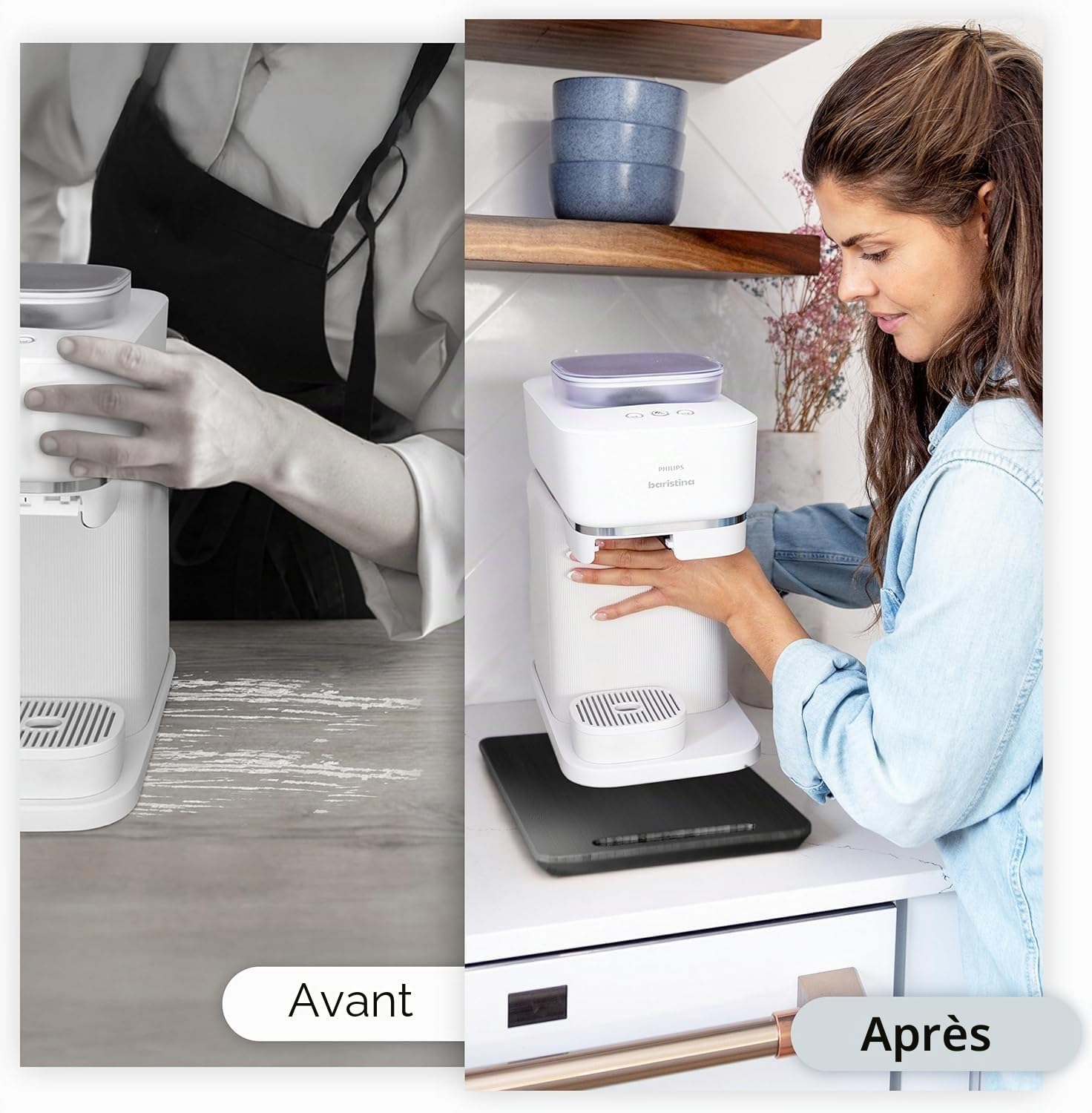 Ibyx Plateau Coulissant Cuisine en Bambou - Protection Plan de Travail, Base Silencieuse pour Cafetière, Robot, Friteuse (18kg), Multi-Tailles