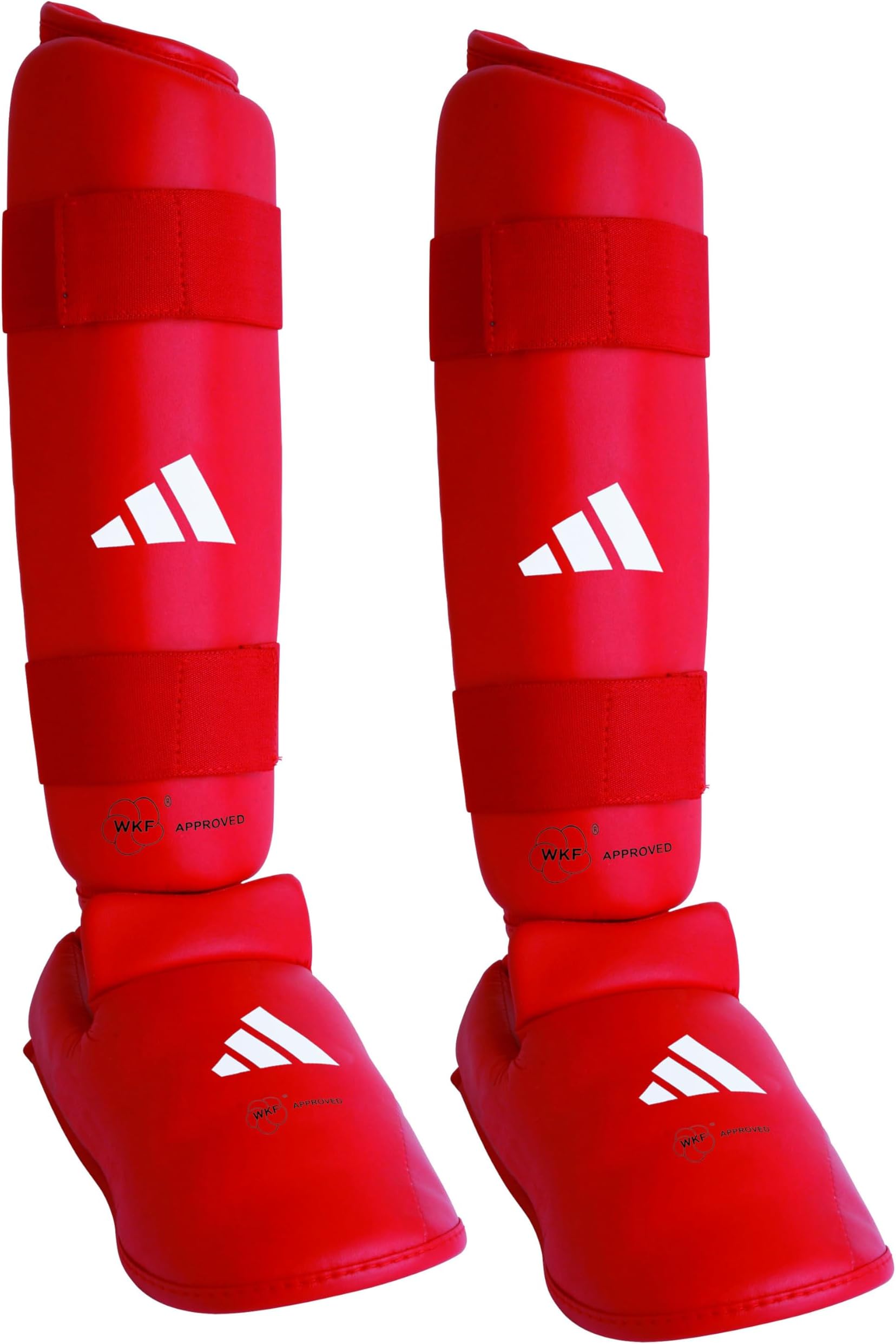 adidas Shin and Removable Foot Protector - Red XL