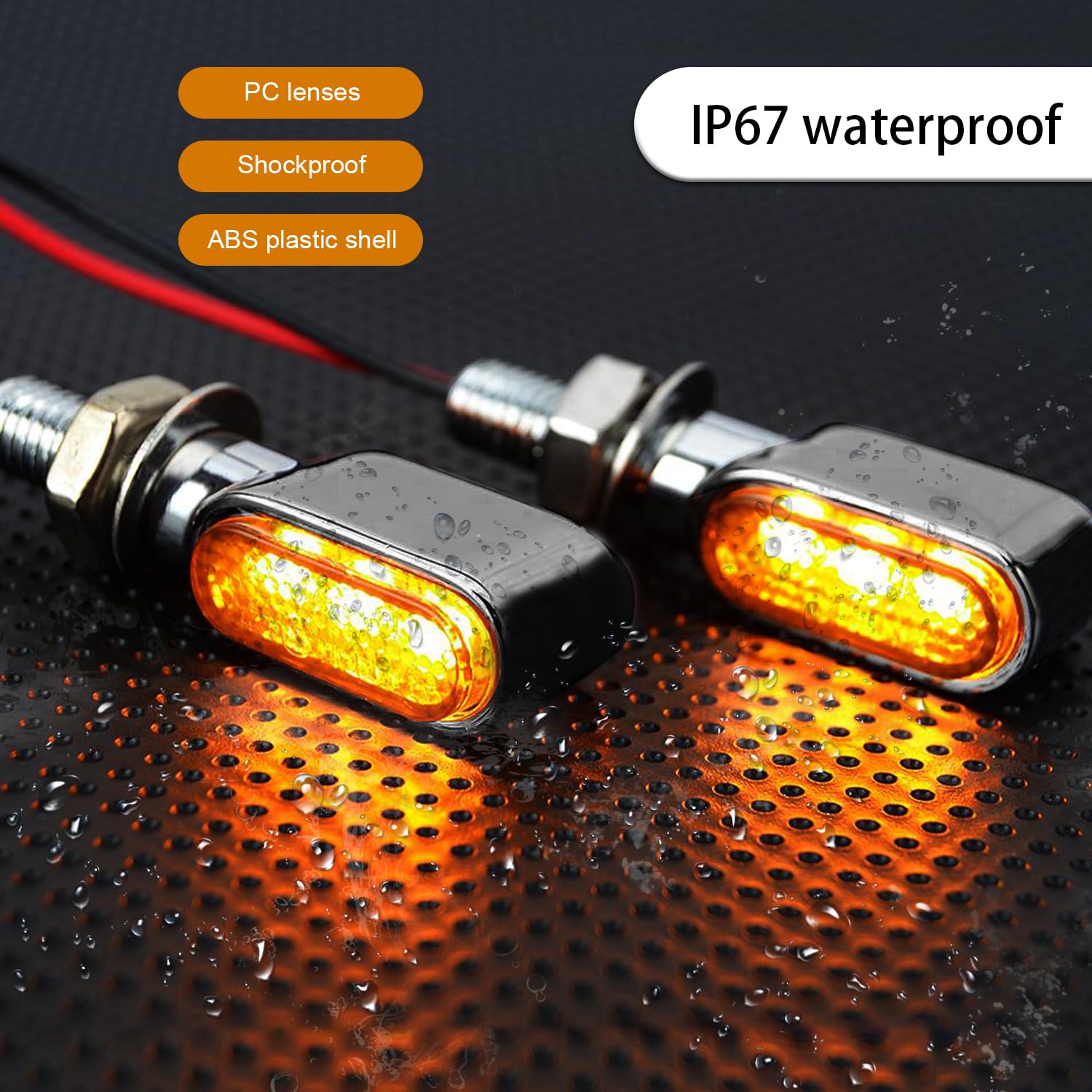 Indicatori Di Direzione LED Per Moto - 4 Pezzi Mini Frecce 12V Impermeabili IP67 - Foto 2