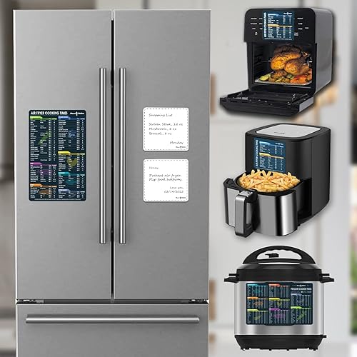Miniatura 7 de Tabla de tiempos de cocción para freidora de aire y libros de cocina instantáneos (2 juegos de 6 piezas), accesorios para freidora de aire, sobre de