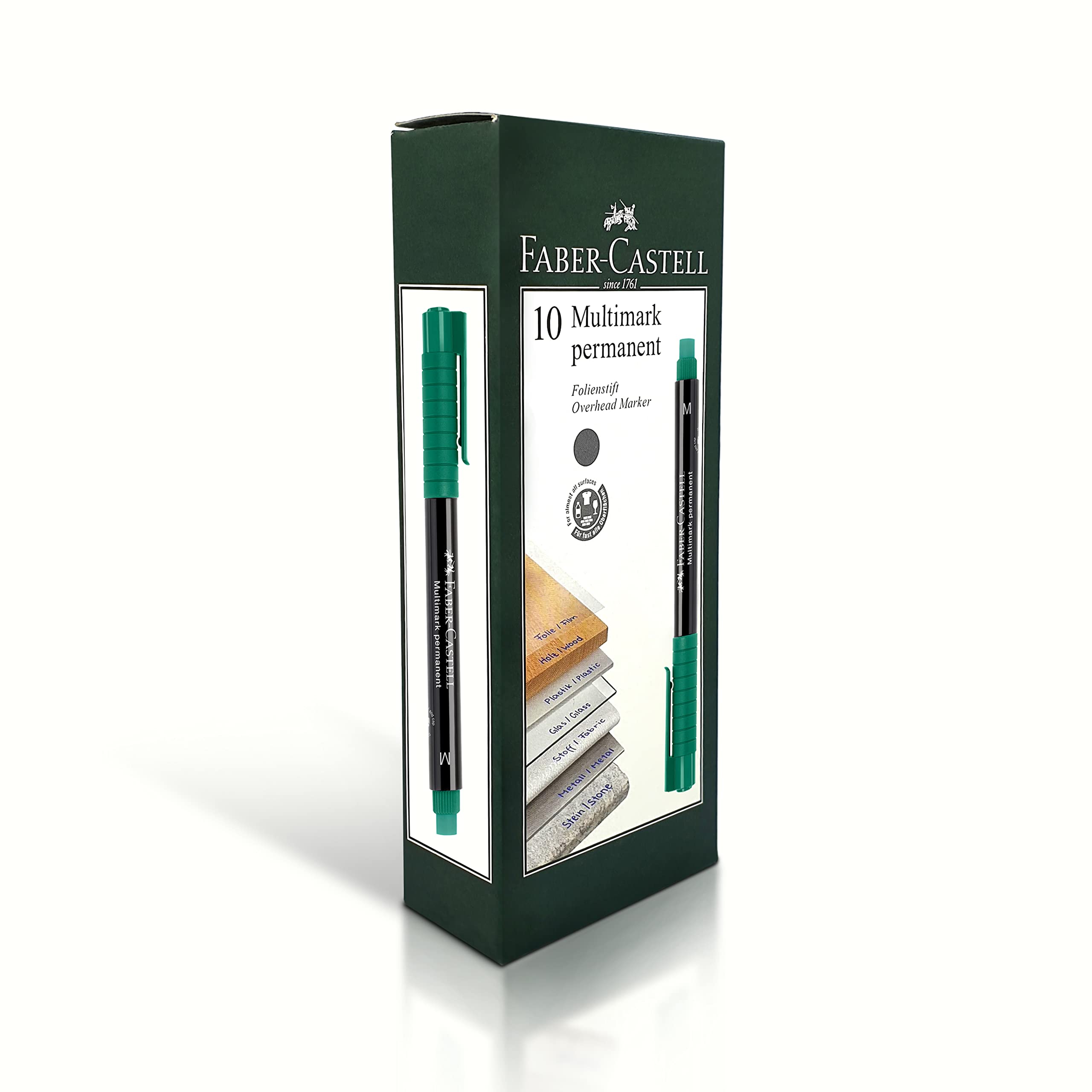 Multimark Overhead Marker Permanent, Medium Box Of 10Pc, Green