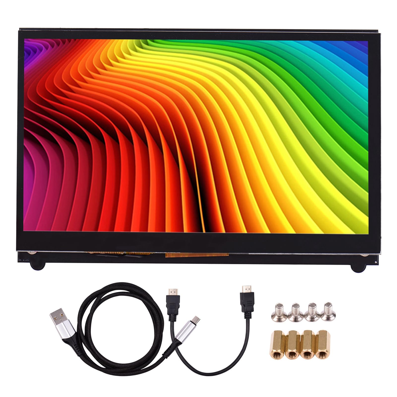 Domary Écran Tactile Capacitif IPS de 7 Pouces, Moniteur Portable