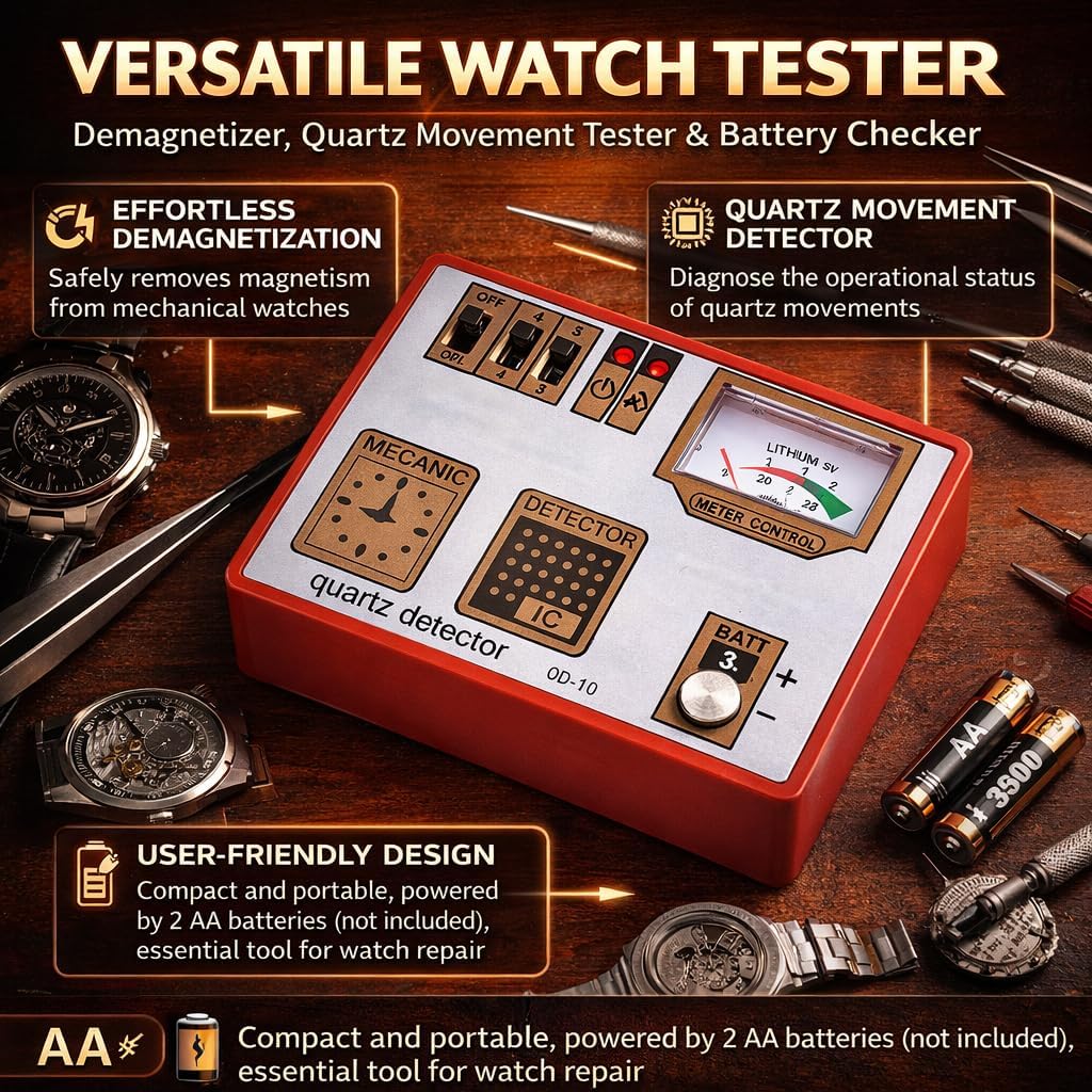 Watch Demagnetizer, Demagnetizer Timegrapher, Watch Demagnetization Repair Degaussing Pressure Tester, Battery Measure &Pulse, Quartz Tester Machine