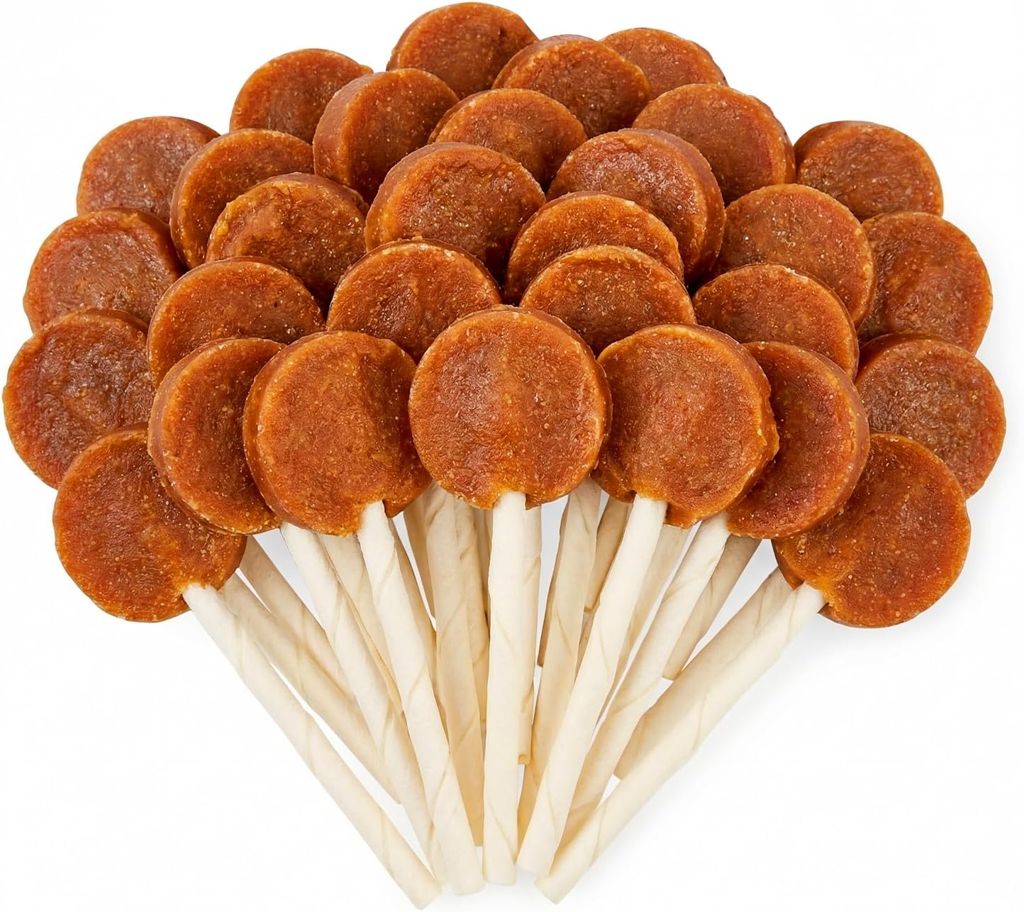 MON2SUN Lollipop Dog Treats, 4.5 Inch Chicken and Egg with Rawhide Twist Sticks, Healthy and Teeth Cleaning Snacks for Small Dogs, 21.2oz (30 Count-Pack of 1)