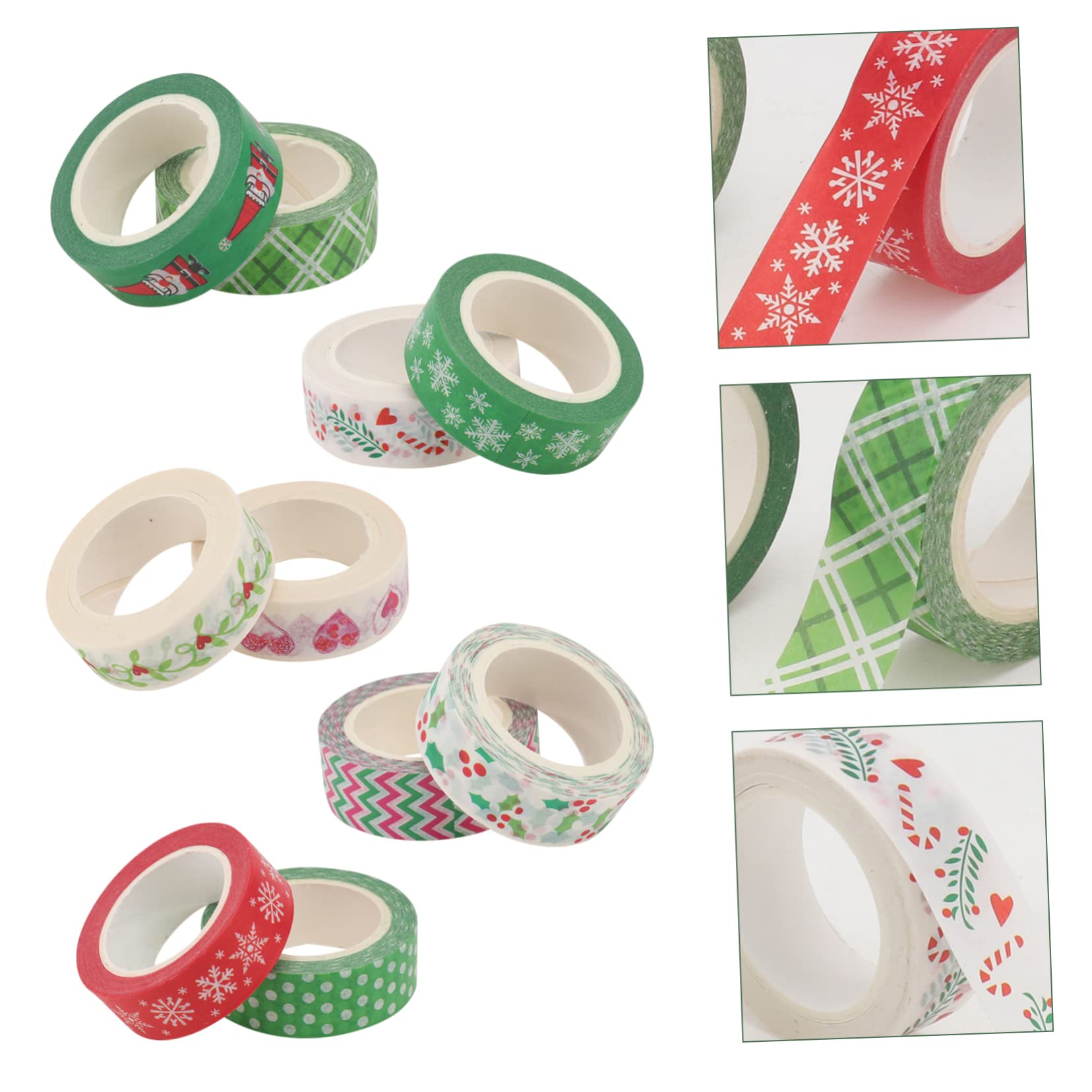 SHINEOFI 30pezzi Washi Tape Decorativi Per Natale Nastro Adesivo Per Con Motivi Casuali Per Artigianato Planner e Scrapbooking