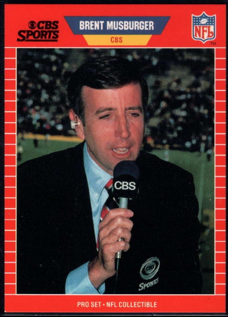Football NFL 1989 Pro Set Announcers 17 Brent Musburger