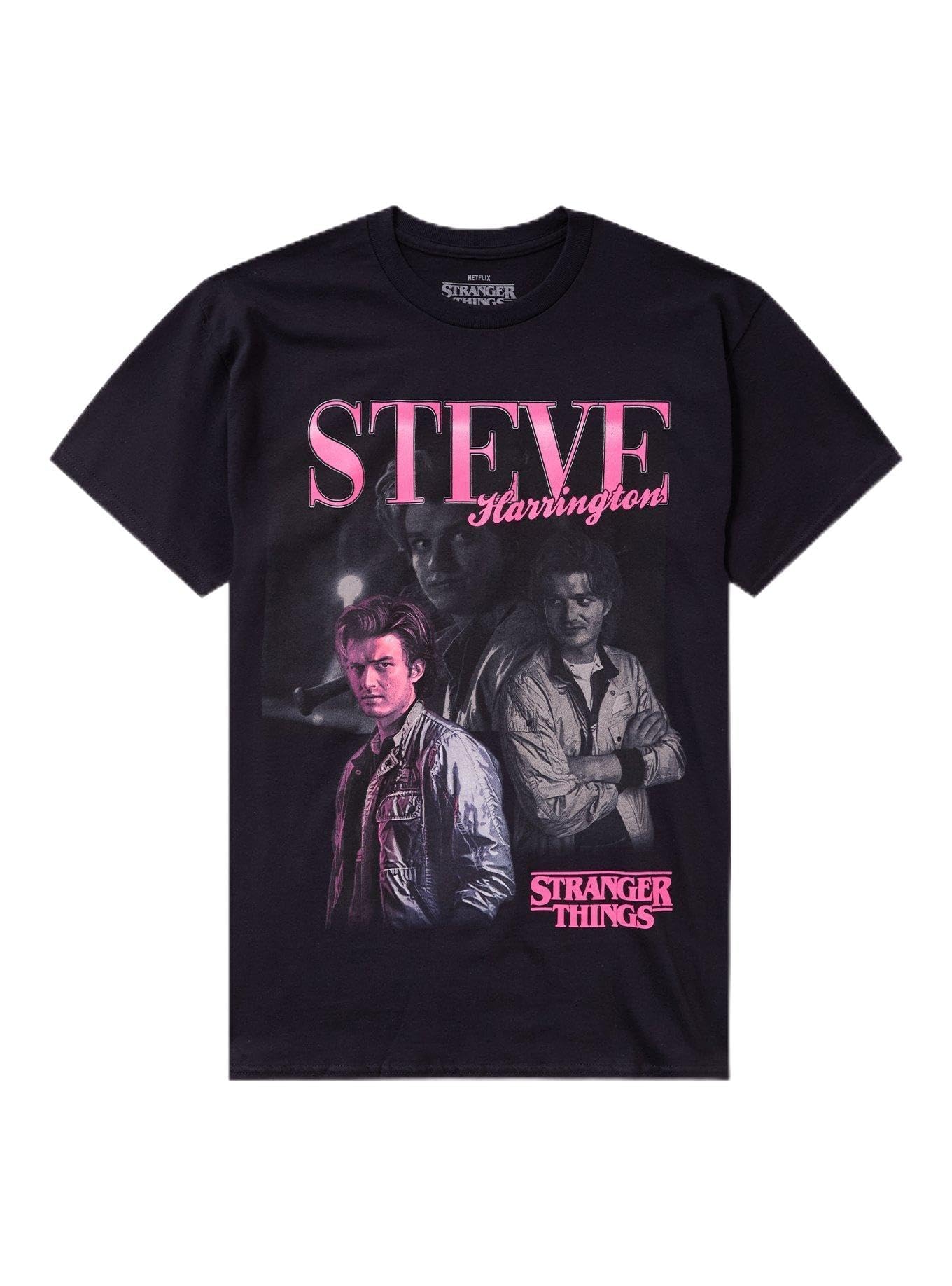Stranger Things Steve Harrington T-Shirt MD Black
