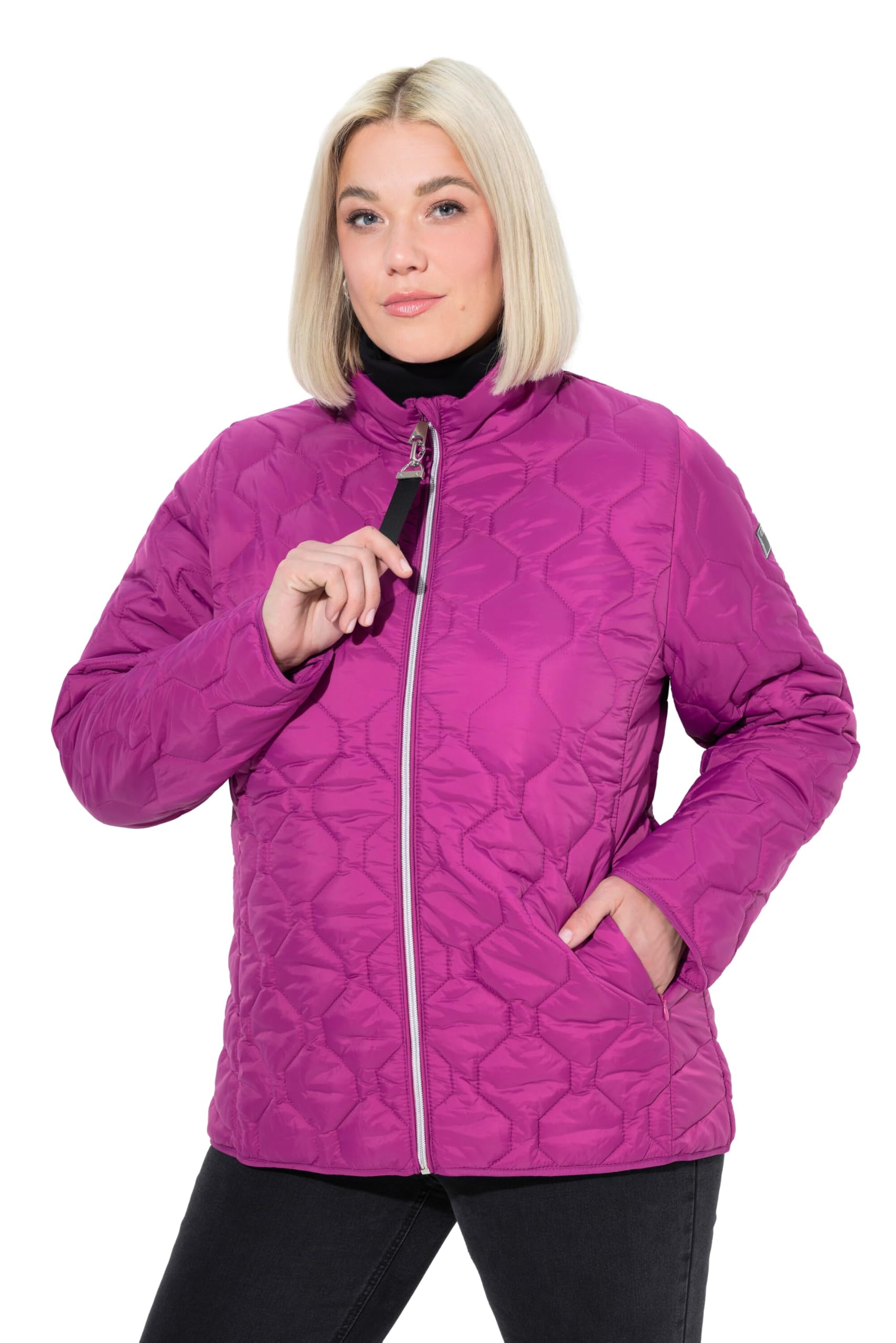 Ulla Popken Damen große Größen Übergrößen Plus Size HYPRAR Leichtstepp-Jacke, wasserabweisend 828549