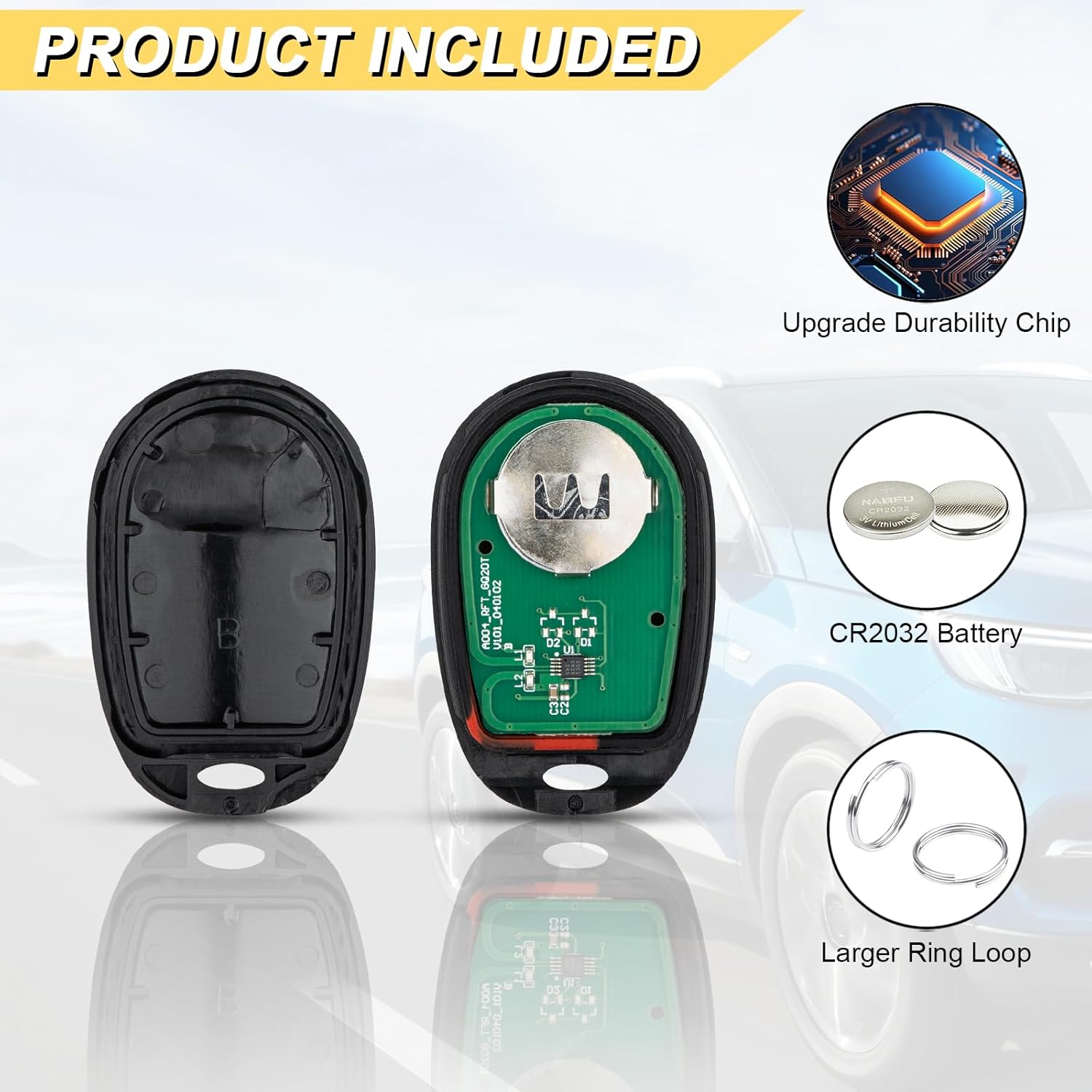 Vurkcy Key Fob Replacement for 2004-2008 Toyota Solara/ 05 06 07 08 Avalon Car Keyless Entry Remote Control, GQ43VT20T, 4 Buttons, 2Pcs
