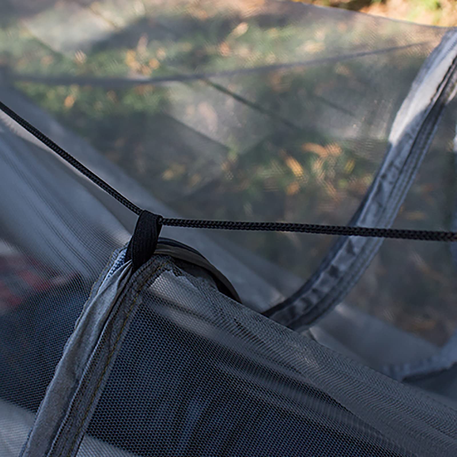 Hamaca de Camping, Capacidad de Carga Neta 200 kg 260 cm x 140 paracaídas Nailon Ligero portátil Cuerdas Viaje mosquetón