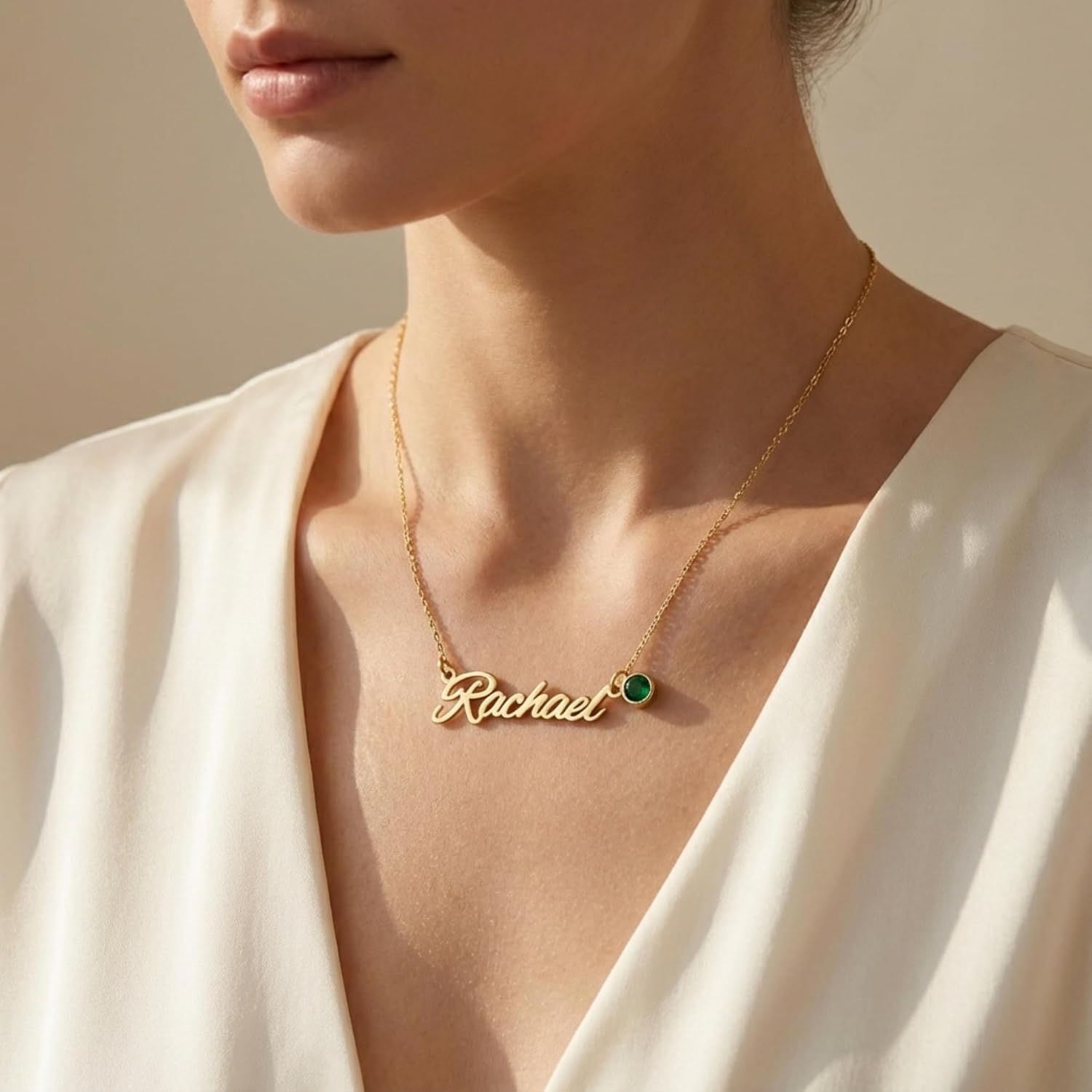 14K Solid Gold Custom Name Necklace For Women, Personalized Name Necklace in Sterling Silver or 14K Solid Gold, Personalized Jewelry, Perfect Gifts for Her Mom Mother's Day