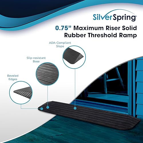 Miniatura 2 de Elevación máxima de 34 pulgadas - Rampa de umbral sólido de goma Silver Spring