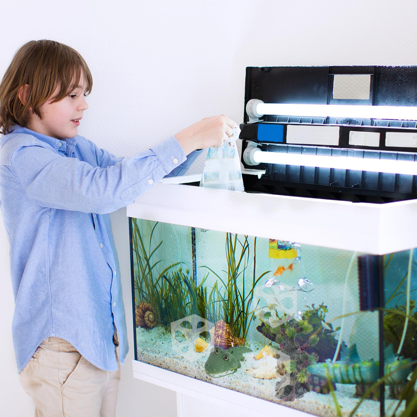 BESPORTBLE 18piezas Casa De Camarones Transparente para Peceras Refugio De Cría y Decoración Acuática Accesorios para Acuarios De Agua Dulce