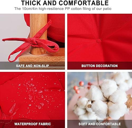 Miniatura 3 de LCYY.JF Cojín de columpio para porche, cojín de banco impermeable para muebles de exterior con respaldo, cojines gruesos de reemplazo de 3 plazas