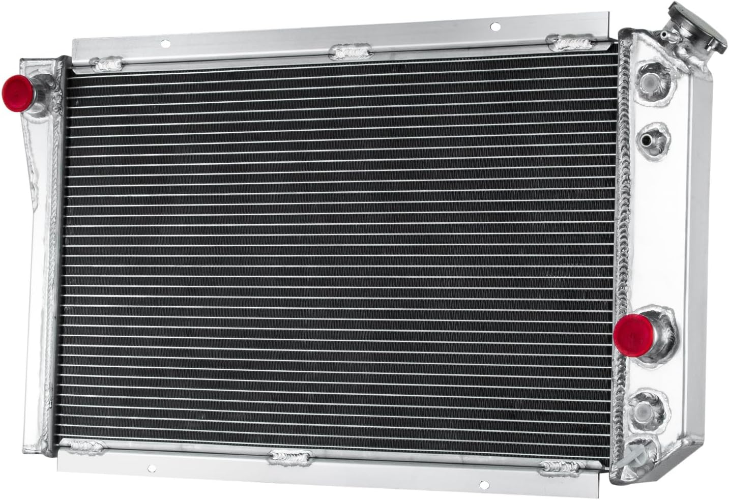 3 Row Aluminum Radiator for 1982-2002 Chevy S10/S-10 Blazer V8 Conversion Corvette 5.7 V8 83 84 85 86 87 88 89 90 91 92 93 94 95 96 97 98 99 00 01 02 (Ordinary Cap)