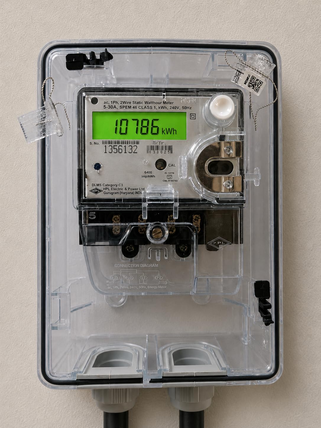 generic HPL ELECTRIC ENERGY METER CAPACITY 5-30A MULTIPLE FUNCTIONS WITH BOX Metal Electrical Box-picture-1