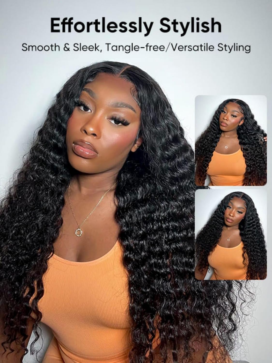 Wiggins Wig Loose Deep Wave Lace Front Wigs Human Hair 4x7 Ready To Go Glueless Wigs Human Hair Pre Plucked Loose Deep Wave Human Hair Wig Pre Cut Lace Pre Bleached Glueless Wigs For Women 28 Inch