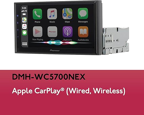 Miniatura 5 de Pioneer DMH-WC5700NEX - Estéreo de automóvil de 6.8 pulgadas, receptor multimedia con Apple CarPlay inalámbrico o con cable, Android Auto, manos