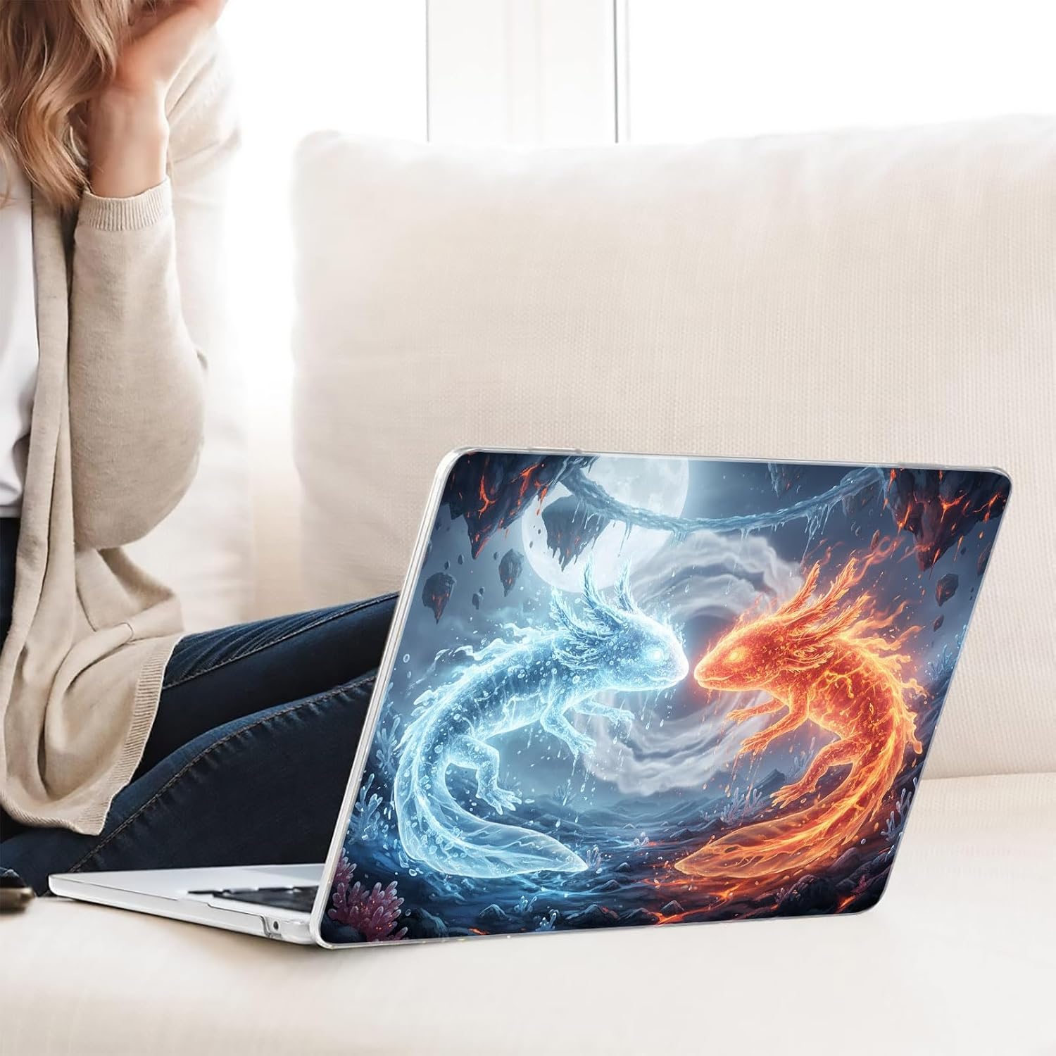 Compatible with MacBook Neo 13-inch, Hard Shell Case with Keyboard Cover and Screen Protector (A3404 A18 Pro chip, 2026 Release) - Axolotls MC22314