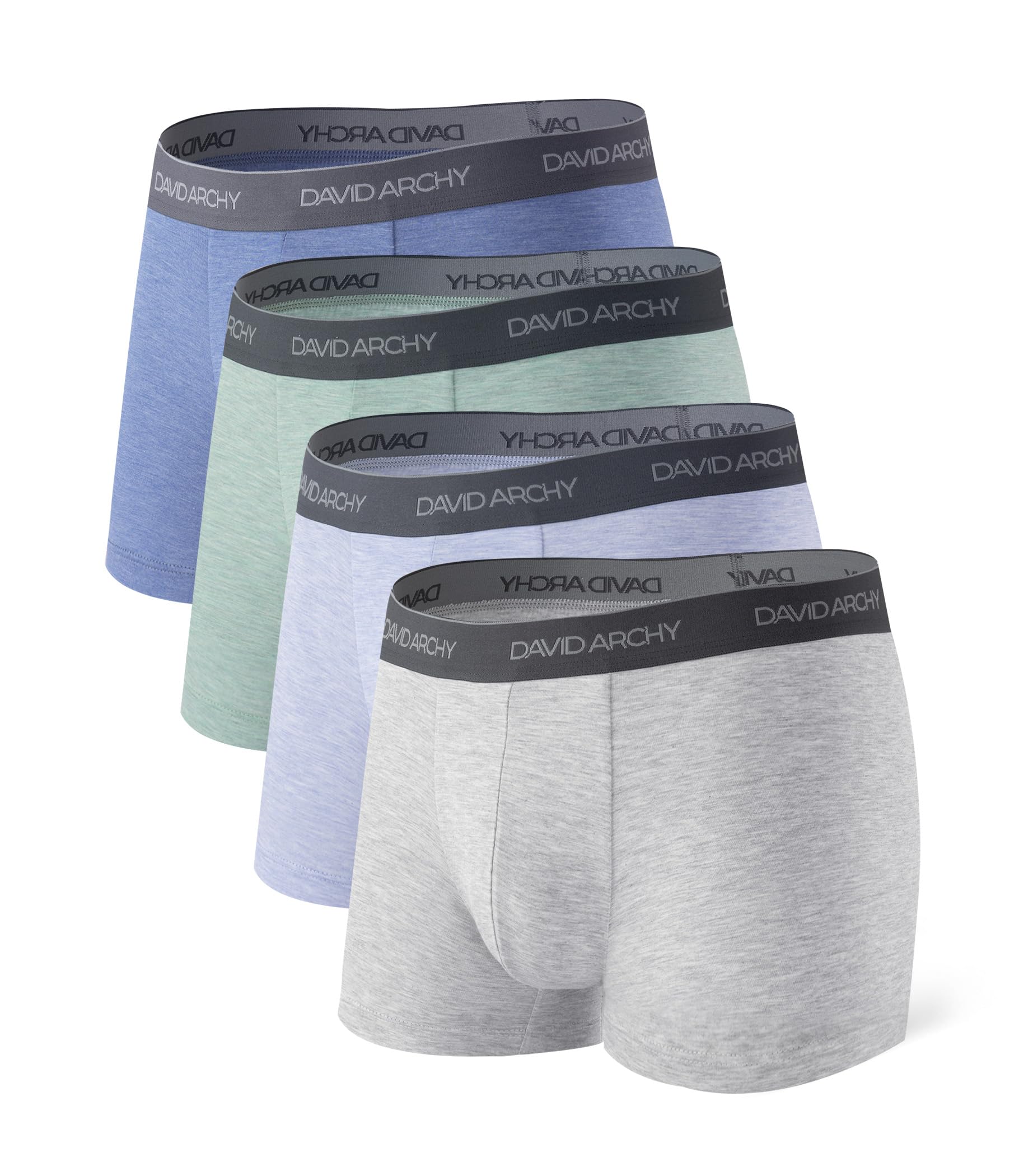 DA Men's 4 Pack Bamboo Fibre Light Weight Trunks