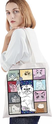 Vista 3 de BWWKTOP Karma Cat Tote Bag Karma Cat Inspired Regalos Cantante Concierto Tour Regalos Karma Is a Cat Bolso de hombro