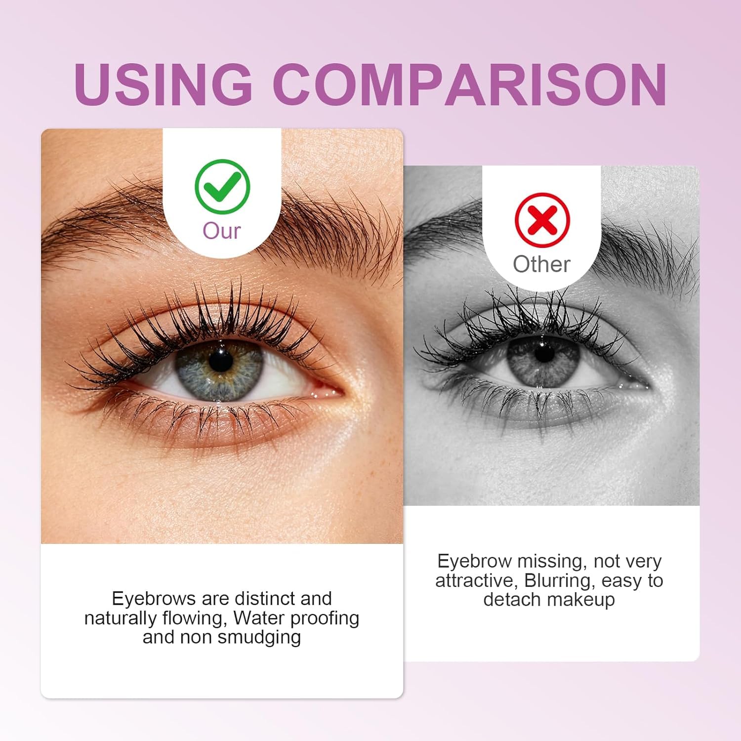 JNGJBL Iron Wand Mascara, Metal Wand Mascara, Waterproof Black Mas-cara for Volume & Length, 5D Curling, Smudge-Proof, Clump-Free, Long-Lasting Lash Definer 2PCS