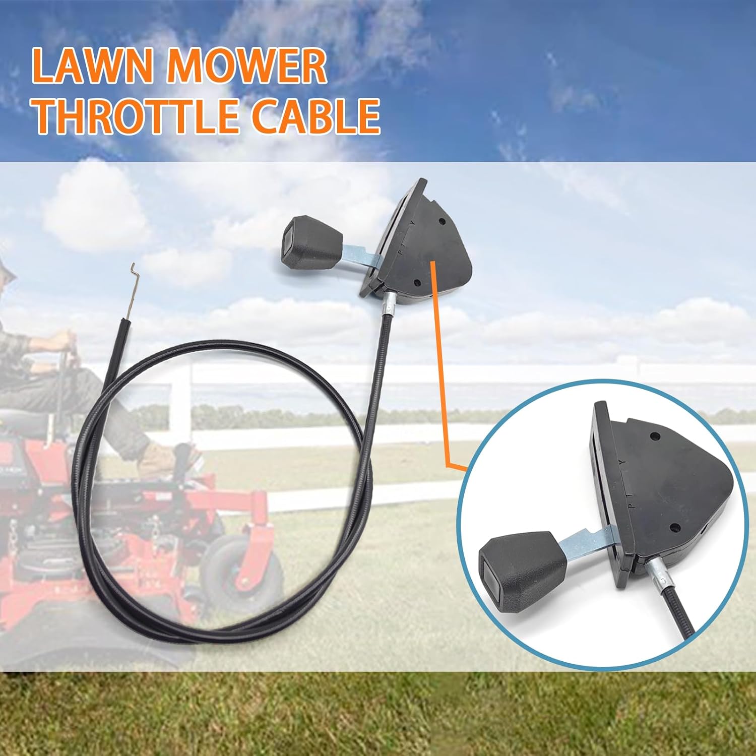 112-9752 Throttle Cable for Toro TimeCutter Zs 4200, Zs 5000, Ss 4235, SS 4260, SS 5060 Riding Mowers