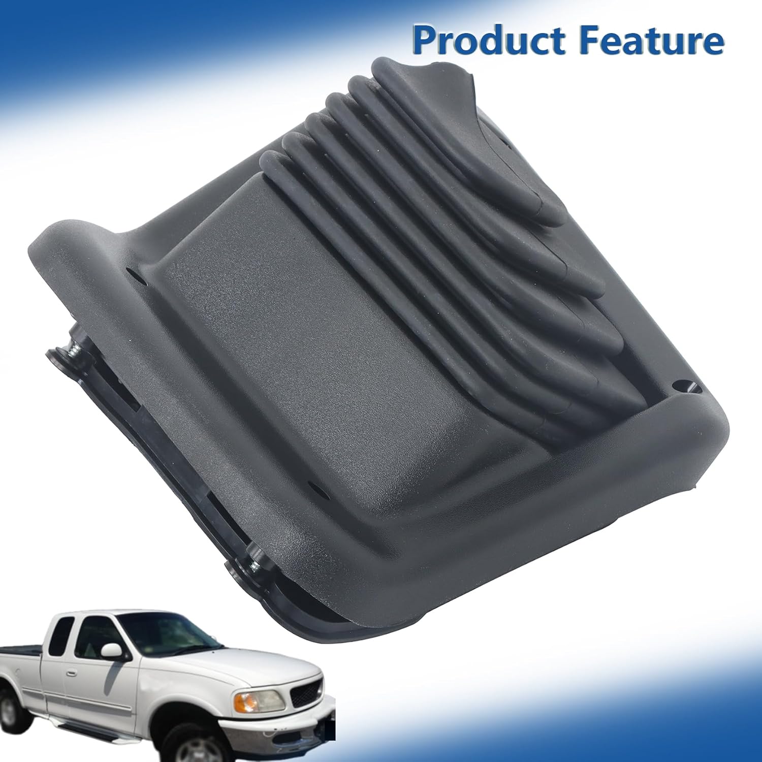 Silscvtt Black Manual Transfer Case 4 x 4 Shifter Outer Rubber Boot Replacement for F-Series 1992-1998 F2TZ-7277-A