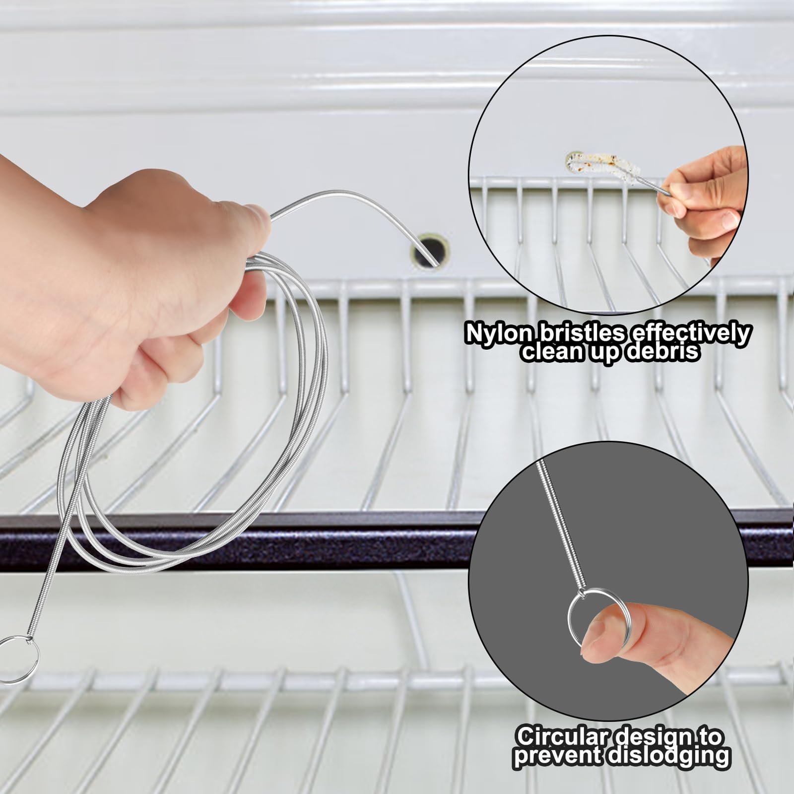 Kit Pulizia Frigorifero 9 Pezzi - Siringa, Tubo, Pistoni E Spazzole Per Foro Di Scarico - Foto 10